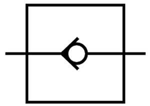 نماد سوپاپ هیدرولیک